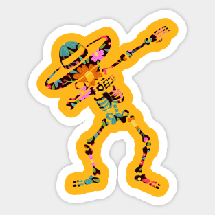 sKULL DIA DE MUERTOS DAB Sticker